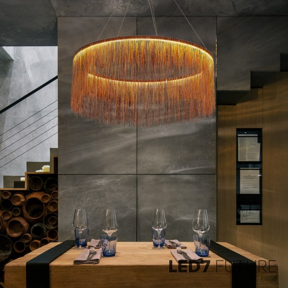 Loft Industry Modern - Metall Rain Chandelier